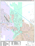 Cathedral City Wall Map Premium Style